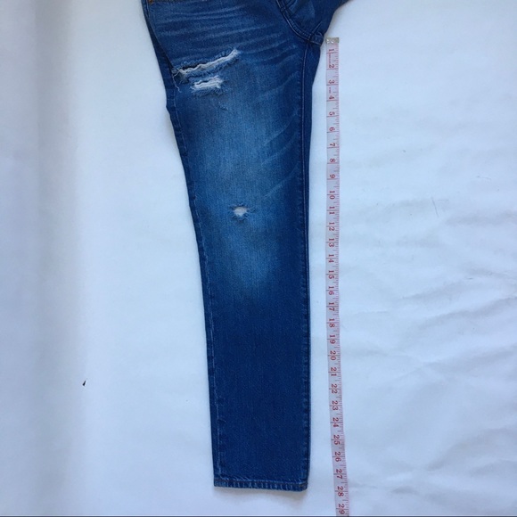Abercrombie & Fitch Ames Slim Boyfriend Distressed Buttonfly Jeans Size 25 - Picture 14 of 17